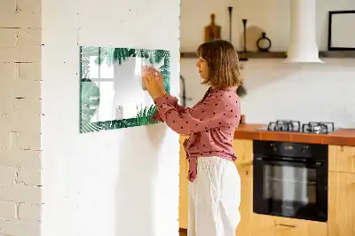Magnetisk rittavla med motiv av exotiska blad