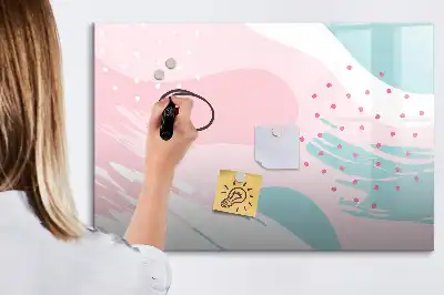 Magnetisk tavla med penna och pastellabstraktion