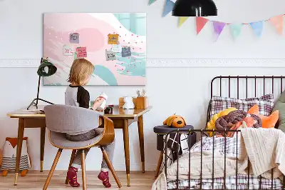 Magnetisk tavla med penna och pastellabstraktion