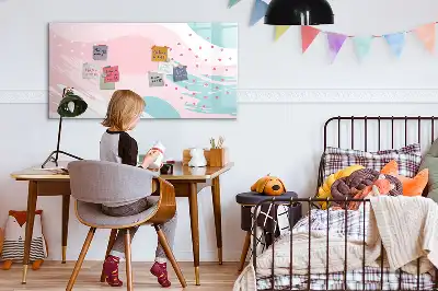 Magnetisk tavla med penna och pastellabstraktion