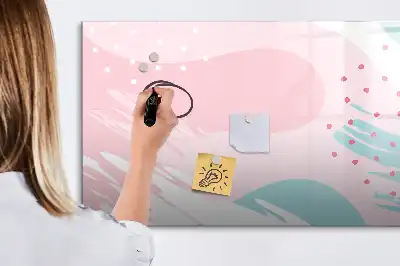 Magnetisk tavla med penna och pastellabstraktion