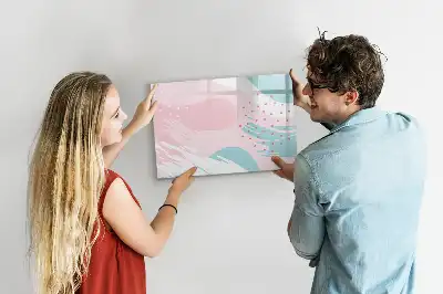 Magnetisk tavla med penna och pastellabstraktion