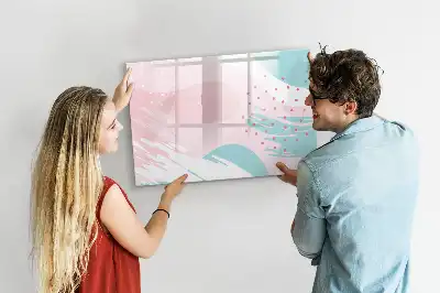 Magnetisk tavla med penna och pastellabstraktion