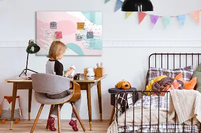 Magnetisk tavla med penna och pastellabstraktion