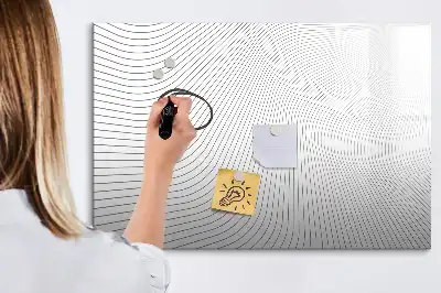 Magnetisk tavla med penna motiv med abstrakta linjer