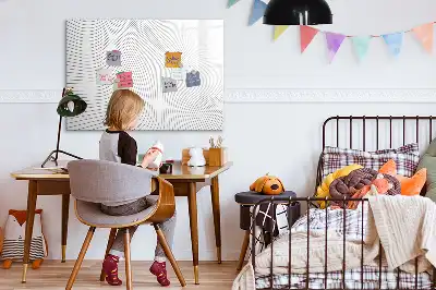 Magnetisk tavla med penna motiv med abstrakta linjer