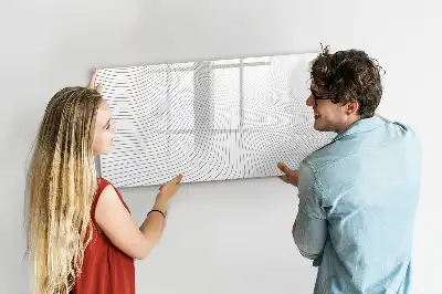 Magnetisk tavla med penna motiv med abstrakta linjer