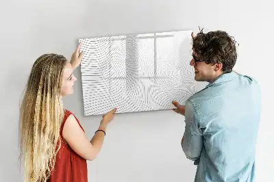Magnetisk tavla med penna motiv med abstrakta linjer