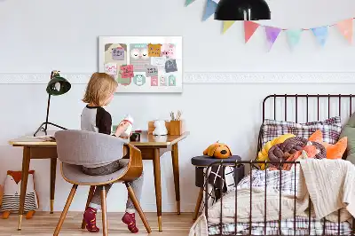 Magnetisk skrivtavla med penna motiv med glada djur