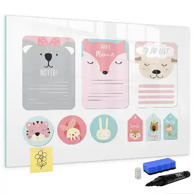Magnetisk rittavla med motiv av glada bokmärken