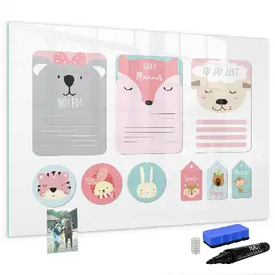 Magnetisk rittavla med motiv av glada bokmärken