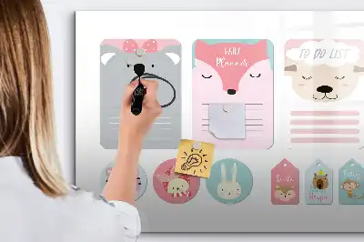 Magnetisk rittavla med motiv av glada bokmärken