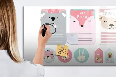 Magnetisk rittavla med motiv av glada bokmärken