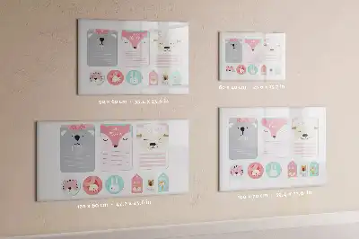 Magnetisk rittavla med motiv av glada bokmärken