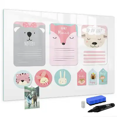 Magnetisk rittavla med motiv av glada bokmärken