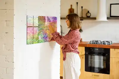 Magnetisk tavla med penna målad vägg