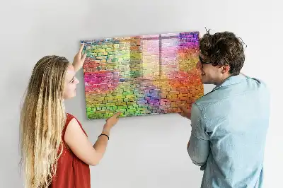 Magnetisk tavla med penna målad vägg