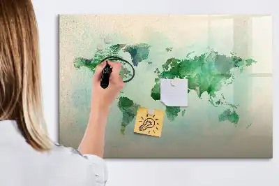 Magnetisk rittavla akvarellvärldskarta