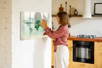 Magnetisk rittavla akvarellvärldskarta