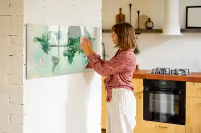 Magnetisk rittavla akvarellvärldskarta