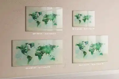 Magnetisk rittavla akvarellvärldskarta