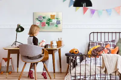 Magnetisk rittavla akvarellvärldskarta
