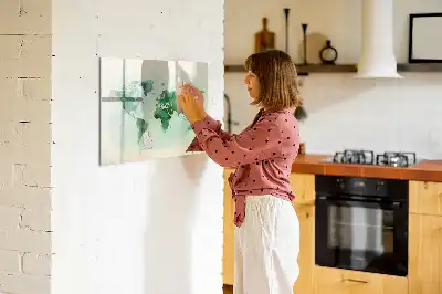 Magnetisk rittavla akvarellvärldskarta