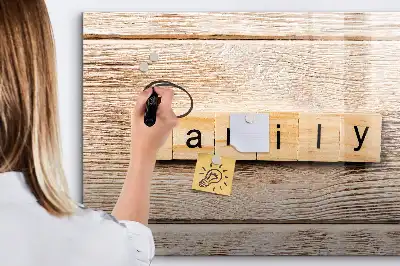 Magnetisk rittavla för familjeanteckningar