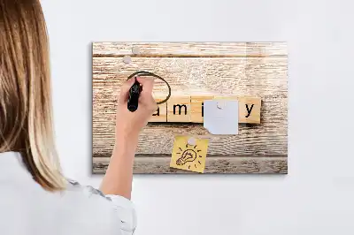 Magnetisk rittavla för familjeanteckningar