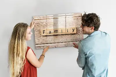 Magnetisk rittavla för familjeanteckningar
