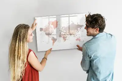 Magnetisk världskarta med tillhörande penna