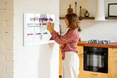 Handskriven planerare magnetisk tavla med penna