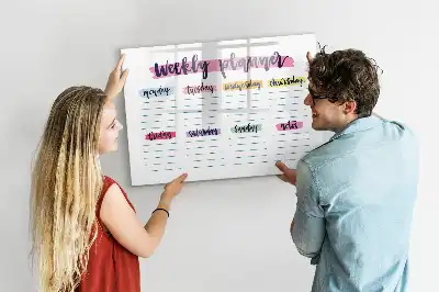 Handskriven planerare magnetisk tavla med penna