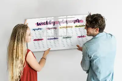 Handskriven planerare magnetisk tavla med penna