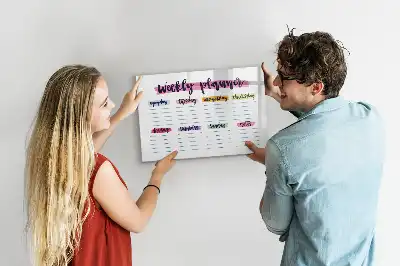 Handskriven planerare magnetisk tavla med penna