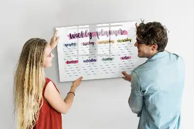 Handskriven planerare magnetisk tavla med penna