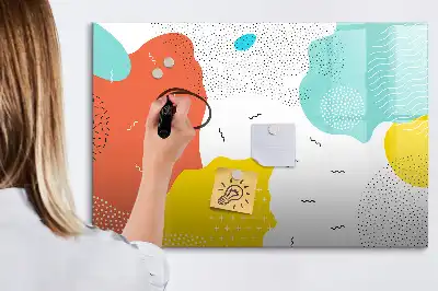 Magnetisk tavla med penna och POP-abstrakt motiv