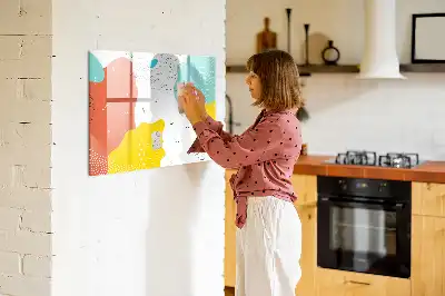 Magnetisk tavla med penna och POP-abstrakt motiv