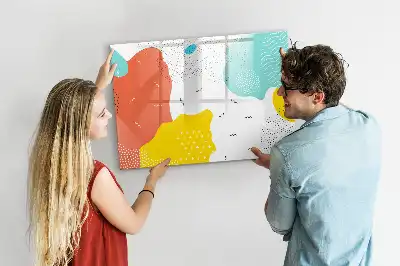Magnetisk tavla med penna och POP-abstrakt motiv