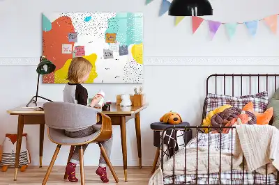 Magnetisk tavla med penna och POP-abstrakt motiv