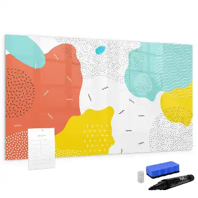 Magnetisk tavla med penna och POP-abstrakt motiv