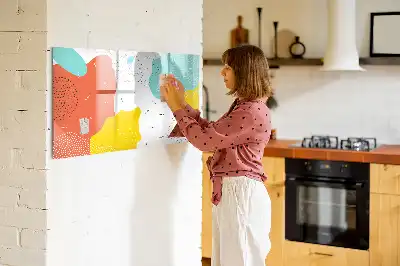 Magnetisk tavla med penna och POP-abstrakt motiv
