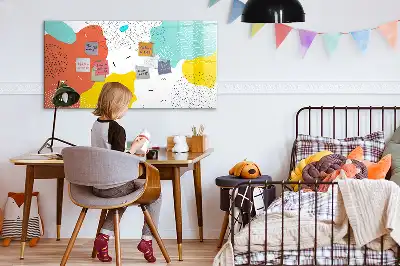Magnetisk tavla med penna och POP-abstrakt motiv