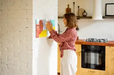 Magnetisk tavla med penna och POP-abstrakt motiv