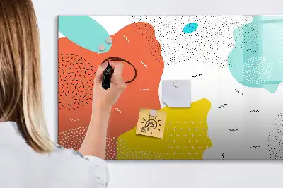 Magnetisk tavla med penna och POP-abstrakt motiv
