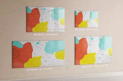 Magnetisk tavla med penna och POP-abstrakt motiv
