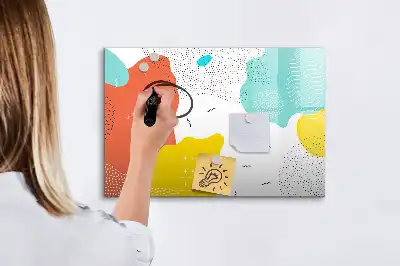 Magnetisk tavla med penna och POP-abstrakt motiv