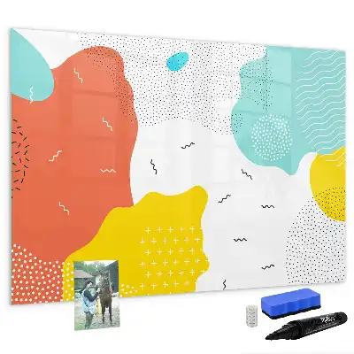 Magnetisk tavla med penna och POP-abstrakt motiv