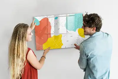 Magnetisk tavla med penna och POP-abstrakt motiv