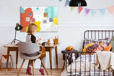 Magnetisk tavla med penna och POP-abstrakt motiv